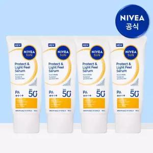 (eTV)니베아 선 프로텍트 앤 라이트 필 퍼펙트 선 세럼 SPF50+ PA+++ 90ml 4개