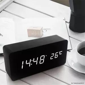 시계 디지털시계 우드 디지털 전자 탁상 무소음시계 우드시계 무소음 led