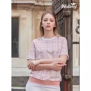 [하프클럽/울시]여성 컴포트 티셔츠 핑크_WOW52TSHPK