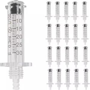 20개 빈 드롭퍼 병 노즐 어댑터 헤드 0.3ml 플라스틱 앰플 메이크업 펜 용기 작은 일회용 바이알 교체 부품