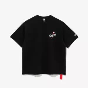 [뉴에라] MLB LA 다저스 치어링 푸드 티셔츠 블랙_14536501