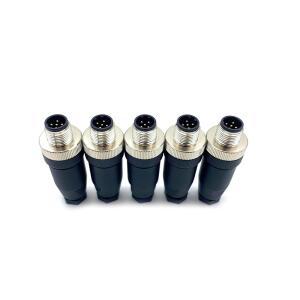 PG7 케이블 125V 4A용 5Pcs M12 5핀 B 코드 남성 커넥터, IP67 방수 산업용 원형 커넥터 필드 어셈블리 와이어리스형 어댑터 5개