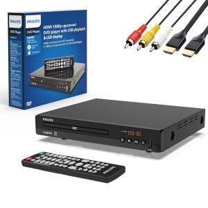 스마트 TV USB 입력 리모컨 장치용 HDMI 포트 1080P 전 지역 HD DVD 플레이어 가정용 스테레오 시스템용 미니 DVD CD 플레이어 HDMI RCA 케이블 포함된 DVD 플레이어