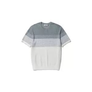 갤러리아 남성) 스트라이프 라운드 반팔 니트 ZOF2ER1314B BL