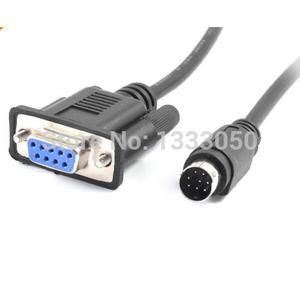 델타 DVP/이지뷰 MT6070 용 PLC 프로그래밍 케이블, 9.8Ft 8P 미니 Din-RS422