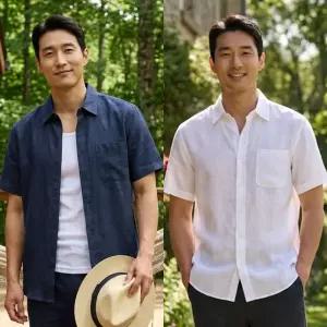 쟌피엘 카프리 인견마 린넨 반팔셔츠 여름 남성마남방