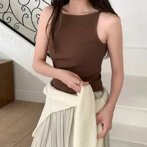 [코코블랑] 홀터 스퀘어 골지 슬리브리스