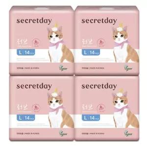 시크릿데이 러브플러스 생리대 대형 14P x 4팩