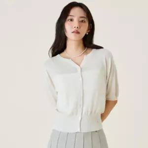 로엠 린넨 반팔 가디건_RMCKF37RT1