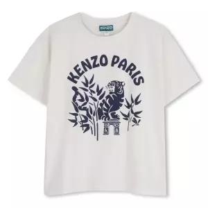 [롯데백화점]겐조 [KENZO GARDEN] 타이거대나무 프린팅 화이트 반팔티셔츠 Z265AFT214