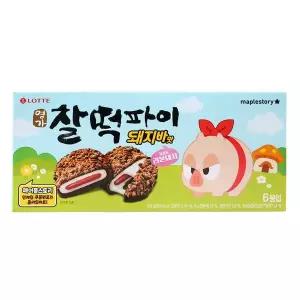 신상 롯데 찰떡파이 돼지바 메이플스토리 기획 150g
