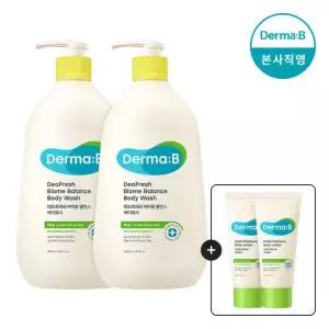 [더마비] 데오프레쉬 바이옴 밸런스 바디워시 500mlX2 [증정] 바디로션 20ml*2 6/15~6/21