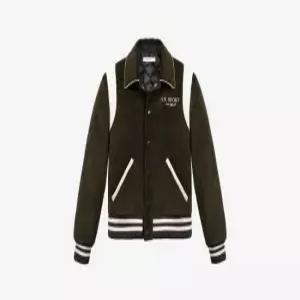 봄버 자켓 JAAW233DO289 DARK GREEN WHITE DOM