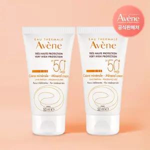 아벤느 선 미네랄 크림 50ml SPF50+ PA++++ 2개 / 무기자차 톤업 선크림