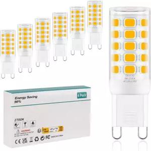 Ocixhbe G9 LED 전구 디밍 가능 3W 40와트 할로겐용 T4 4W 교체 2700K 소프트 웜 화이트 샹들리에 조명 AC