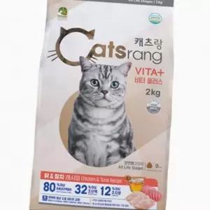 (다올)고양이 사료 뉴 캐츠랑 비타플러스 닭고기와 참치 2kg 전연령