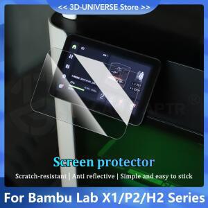 Bambu Lab X2D X1C H2D H2S H2C P2S용 전체 화면 보호기 고화질 투명 스크린 필름 3D 프린터 부품용 내구성