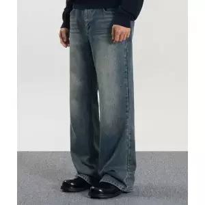 엑스컨테이너 세미 와이드 부츠컷 데님 팬츠 (MEDIUM INDIGO) 2009370