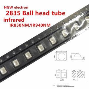 적외선 발사 미니 소형 소형 각도 볼 헤드 2835 IR 850NM IR940NM LED 스트립 라이트 비드 튜브 0.2W 850nm