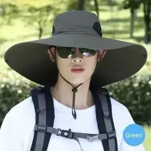 여름 15CM 대형 태양 모자 남성 여성 통기성 낚시 자외선 차단 메쉬 어부 하이킹 야외 해변