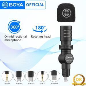 BOYA BY-M100 유선 마이크 플러그 앤 플레이 iPhone 안드로이드 카메라 PC 라이브 스트리밍 Vlog 용 오디오