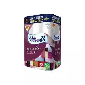 잘풀리는집 궁 3겹 30m 30롤 x 1팩 두루마리 휴지
