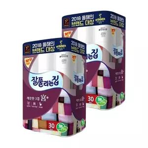 잘풀리는집 궁 3겹 30m 30롤 x 2팩 두루마리 휴지