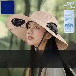 모모스스토어 야외용선풍기모자 태양광 낚시 휴대용