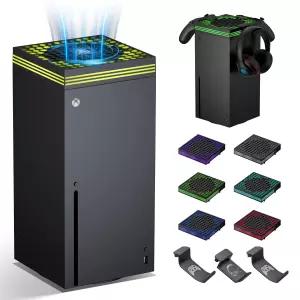 Xbox Series X 콘솔용 ZAONool 냉각 팬 - 13개의 RGB LED 조명 모드 저소음 방진 기능 시원하게 유지하고