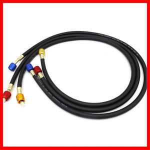3PCS R410 냉매 AC 충전 호스 800-4000 PSI  압력 맞춤 HVAC 공기 상태 R134a R32 매니 폴드 게이지