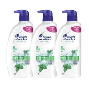 헤드앤숄더 쿨 멘솔 샴푸 850ml 3개
