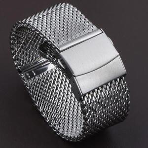 IWC 용 밀라노 시계 밴드 세이코 스트랩 용 18mm 20mm22mm 시계 밴드 1.0mm 0.6mmshark 메쉬 팔찌 스테인레