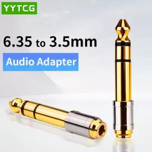 휴대폰 핸드폰용 수 6.5 암 3.5 플러그 오디오 어댑터 수 AUX 암 잭 스테레오 어댑터 6.5mm