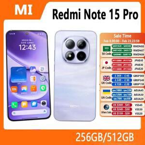 샤오미 레드미 노트 15 프로  버전 256GB/512GB 6.83인치 디스플레이 디멘시티 7400-울트라 50MP+20MP 카메