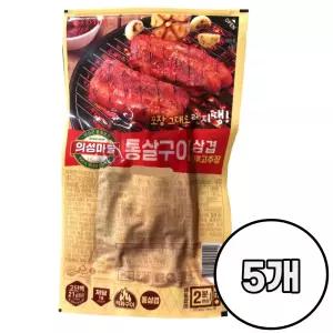롯데 의성마늘 통살구이 삼겹 매콤고추장 140gx5개 /냉장 통삼겹 냉장 반찬 안주