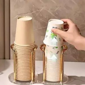 데스크 탁상용 컵 홀더 카운터 카페 컵 홀더 진열 위생 탁상용