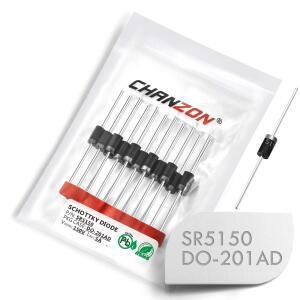 SR5150 숏키 배리어 정류기 다이오드 5A 150 V DO-201AD DO-27 축 5 볼트 SR 20개