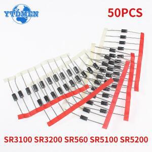 50PCS 숏키 다이오드 키트 SR3100 SR560 3A 5A 60V 100V DO-201AD 5 값 x 10pcs 전자 부품