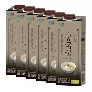 정식품 진한 콩국물 검은콩 950ml 6팩