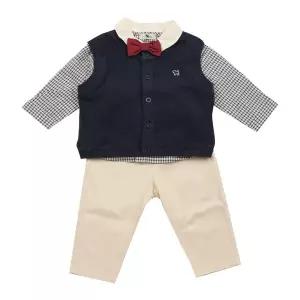 갤러리아 [백일,돌,아기옷]임신,출산,조카,유아,외출복NY)쁘띠체크VEST3SET(46A)