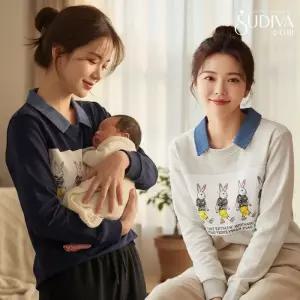 [수디바 (SUDIVA)]  데님카라 시크릿 수유티 수유복