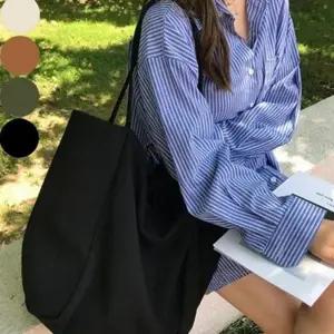 빅사이즈 여성 숄더백 캔버스 무지 숄더백 데일리 린넨 코튼 가방