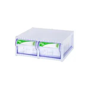 2칸 플라스틱 수납함 다용도 보관함 CA511 수납함 정리함