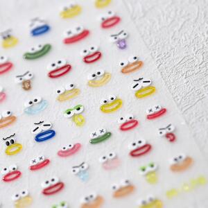 1Pcs 빅 마우스 몬스터 젤리 시리즈 네일 스티커 고품질 카와이 디자인 귀여운 아트 장식 데칼 액세서리
