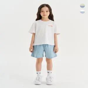 [아웃도어프로덕츠키즈] [세트상품] 여아_백그래픽 반팔티+데님 쇼츠 (2color) OD262IST72_MIX