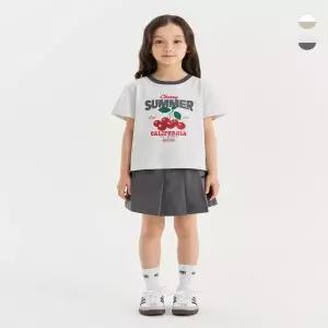 [아웃도어프로덕츠키즈] [세트상품] 여아_립 배색 반팔티+우븐 스커트 팬츠 (2color) OD262IST73_MIX
