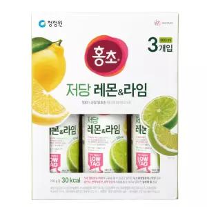 청정원 저당 홍초 레몬라임 900ml 3개