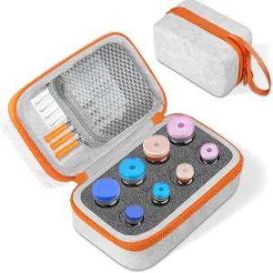 냉장고용 SARLAR 인슐린 바이알 케이스 환자용 8슬롯 펩타이드 정리함 홀더 1ml 및 톨 GLP-1 병용 하드 쉘