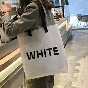 ( )여름 바캉스 피크닉 물놀이 pvc 비치 백 가방 화이트 가벼운 투명 비치백 여름백