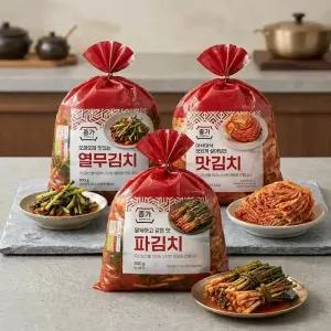 [한번에세트]종가 맛김치 900gx1+파김치 900gx1+열무김치 900gx1